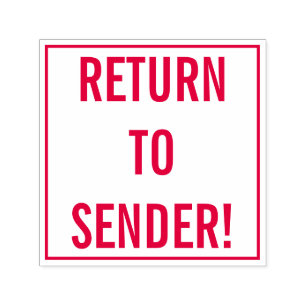Tampon Auto-encreur Simple "RETOUR À SENDER !" Timbre en caoutchouc