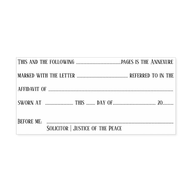 Tampon Auto-encreur Solliciteur affidavit Annexit numéro de lettre Jus (Design)