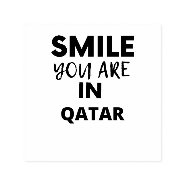 TAMPON AUTO-ENCREUR  SOURIRE QUE VOUS ÊTES AU QATAR (Design)