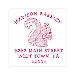 Tampon Auto-encreur Squirrel Cute Bois de l'enfant