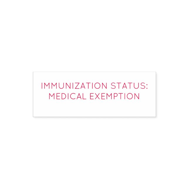Tampon Auto-encreur Statut d'immunisation : tampon d'exemption médical (Design)