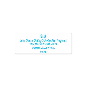 Tampon Auto-encreur Style Miss USA Pageant en caoutchouc Stamp