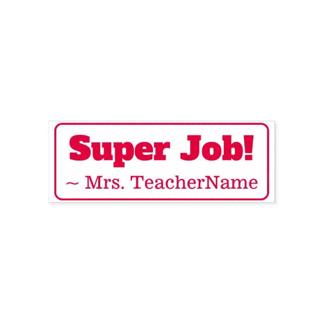 Tampon Auto-encreur "Super job !" Tampon en caoutchouc de l'instructeu (Design)