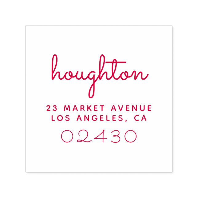 Tampon Auto-encreur Sweet Script Nom de famille Adresse de retour (Design)