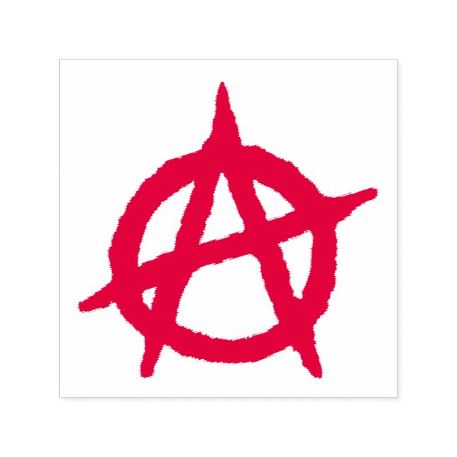Tampon Auto-encreur Symbole anarchiste rouge (Design)