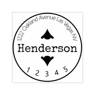 Tampon Auto-encreur Symbole de pique texte d'élite spécial