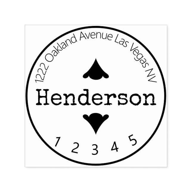 Tampon Auto-encreur Symbole de pique texte d'élite spécial (Design)