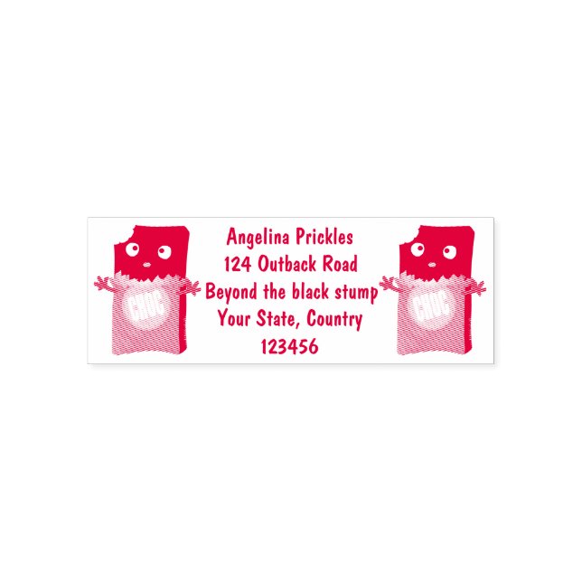 Tampon Auto-encreur Sympa chocolat chocolat bonbon bar personnage de d (Design)