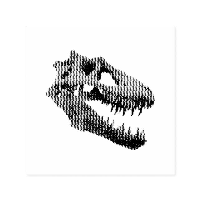 Tampon Auto-encreur T-Rex Skull Dino Bones Fossil Dinosaure Tyrannosau (Design)