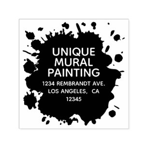 Tampon Auto-encreur Tache artistique d'éclaboussure de peinture -