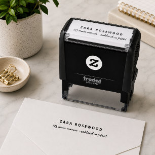 Tampon Auto-encreur Tampon Adresse de Retour Envoi Minimaliste Perso