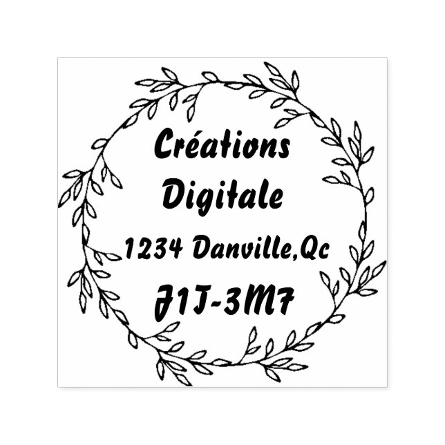 Tampon Auto-encreur  Tampon auto-encreur rond charmant  (Design)