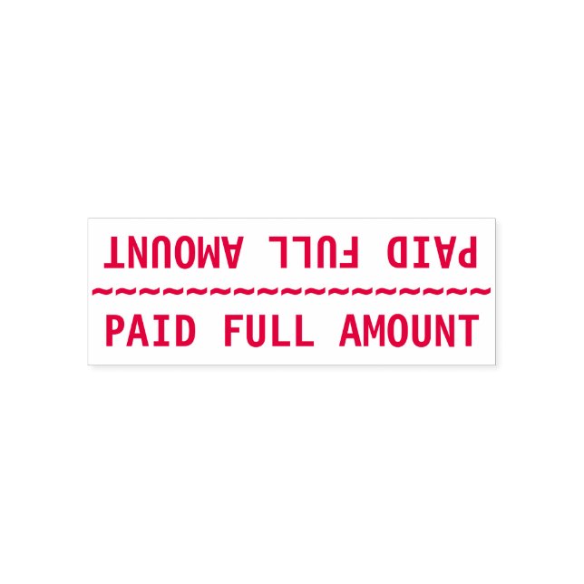 Tampon Auto-encreur Tampon en caoutchouc simple "PAIÉ À PLEIN MONTANT" (Design)