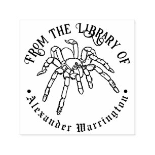 Tampon Auto-encreur Tarantula Spider #2 Goth Library Nom du livre