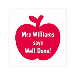 Tampon Auto-encreur Teacher Red Apple Bien Fait Encouragement
