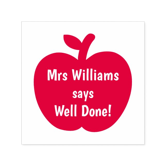 Tampon Auto-encreur Teacher Red Apple Bien Fait Encouragement (Design)