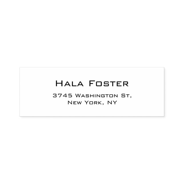 Tampon Auto-encreur Tendance Noir & Blanc Élégant Style Moderne (Design)