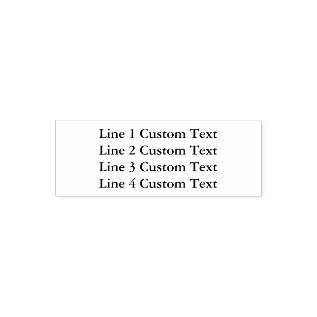 Tampon Auto-encreur Texte personnalisé traditionnel 4 lignes de série (Design)