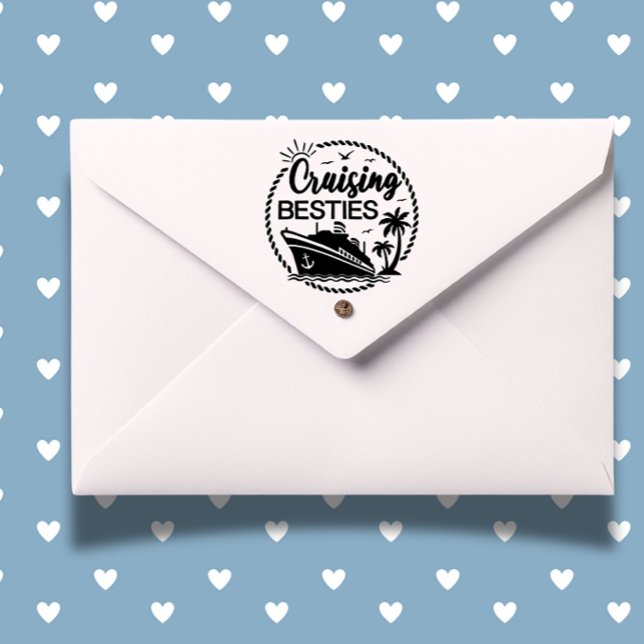 Tampon Auto-encreur Thème des Besties de croisière (Celebrate friendship with the Cruising Besties self-inking stamp )