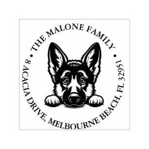 Tampon Auto-encreur Thème personnalisé Shepard Puppy allemand