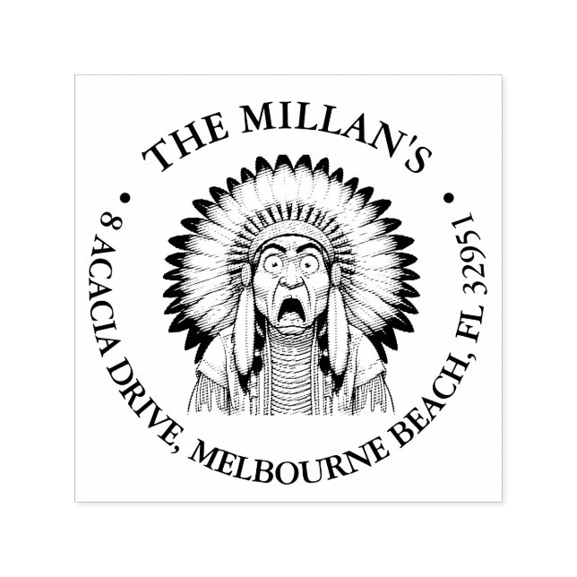 Tampon Auto-encreur Thème Shocky amérindien (Design)