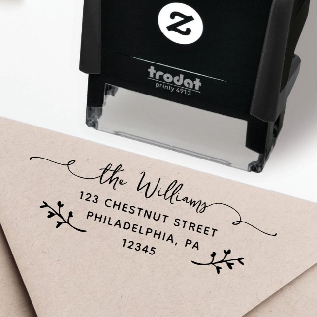 Tampon Auto-encreur Timbre auto-alimenté de l'adresse de retour person (Custom Return Address Stamp, Self-Inking Return Address Stamp, Personalized Stamp)