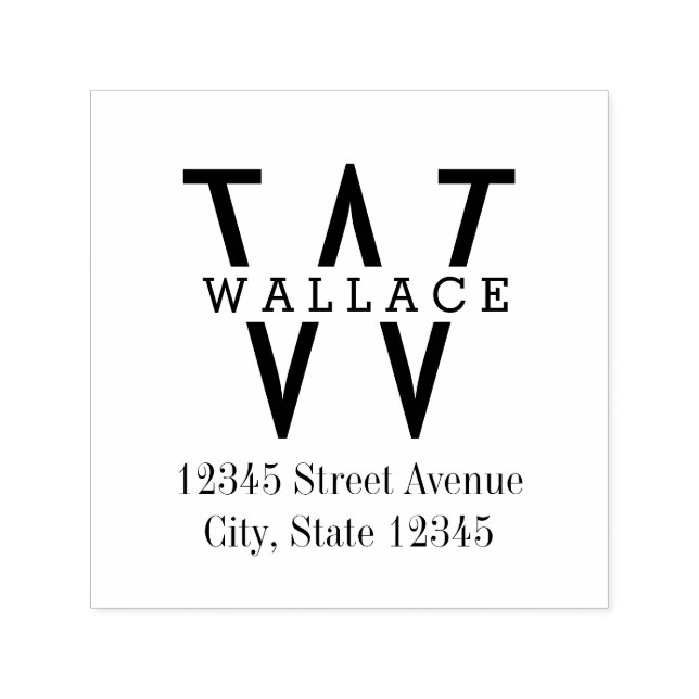 Tampon Auto-encreur Timbre auto-allumage de l'adresse de retour initia (Design)