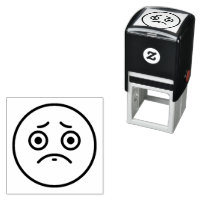 Timbre auto-auto-encastrable à visage triste
