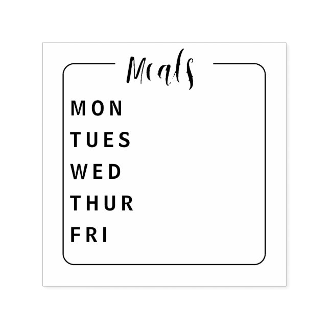 Tampon Auto-encreur Timbre auto-écriture du planificateur de repas du  (Design)