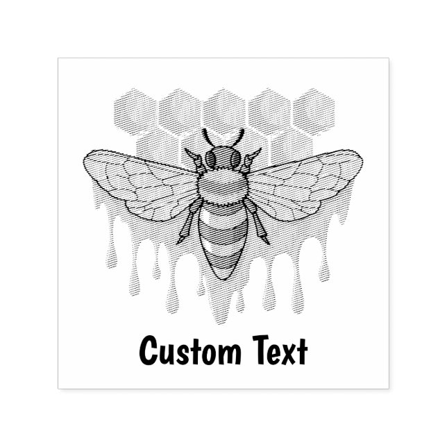 Tampon Auto-encreur Timbre auto-encastré des abeilles (Design)