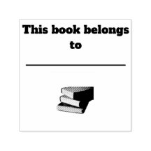Timbre caoutchouc de la propriété du livre