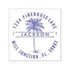 Timbre d'adresse de retour auto-alimentée Palm Tre