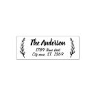 Timbre d'adresse de retour automatique avec plante