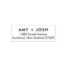 Timbre d'adresse de retour automatique de typograp