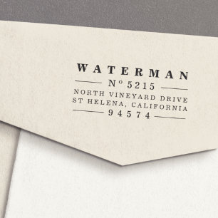 Tampon Auto-encreur Timbre d'adresse de retour de style vintage