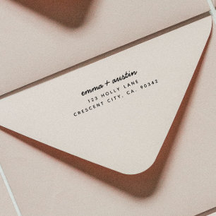 Tampon Auto-encreur Timbre d'adresse de retour Moderne minimaliste é