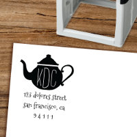 Timbre d'adresse de retour pour le Monogramme de t