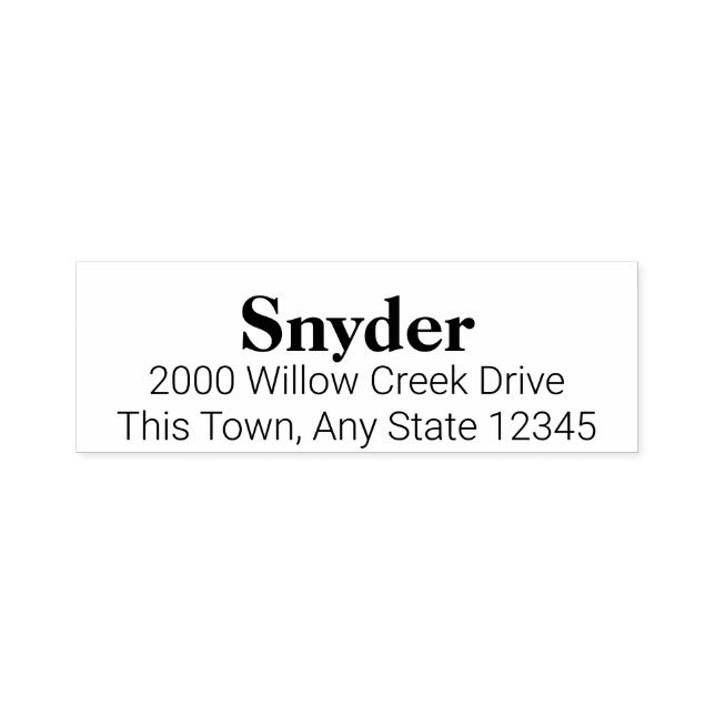 Tampon Auto-encreur Timbre d'auto-écriture de l'adresse de texte perso (Design)