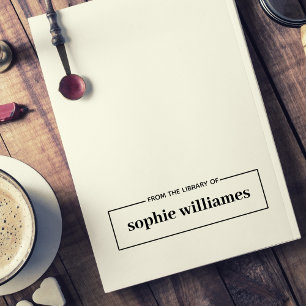 Tampon Auto-encreur Timbre de bibliothèque personnalisée   Timbre d'en