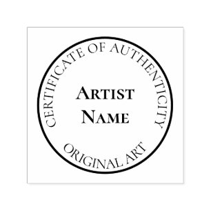 Tampon Auto-encreur Timbre de certificat d'authenticité personnalisabl