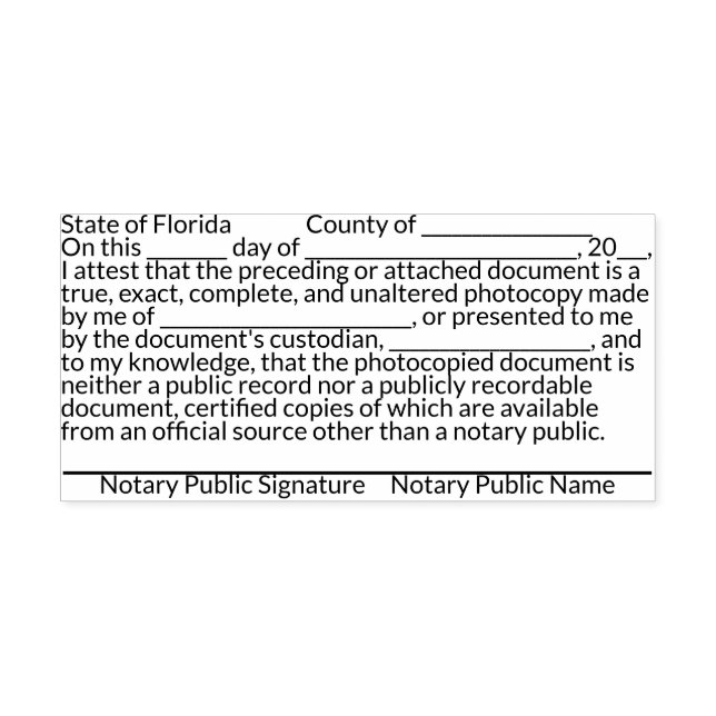 Tampon Auto-encreur Timbre de certification FL Copy (Design)