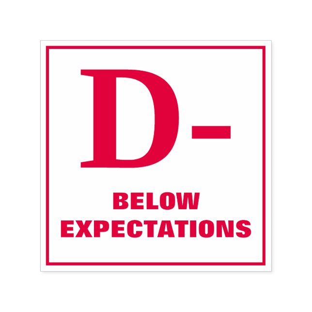 Tampon Auto-encreur Timbre de classement de l'enseignant : D-, CI-DESS (Design)