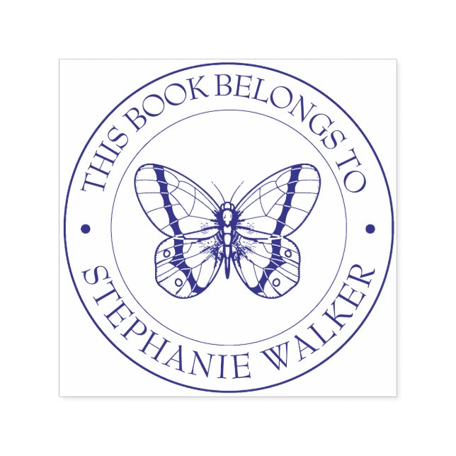 Tampon Auto-encreur Timbre de livre de bibliothèque personnalisée - Ex (Design)