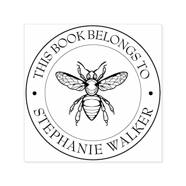 Tampon Auto-encreur Timbre de livre de bibliothèque personnalisée - Ex (Design)