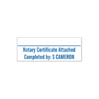 Timbre de pièce jointe du certificat notaire