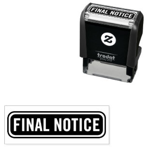 Tampon Auto-encreur Timbre de recouvrement des avis finaux