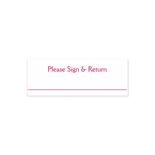 Tampon Auto-encreur Timbre de signature et de retour (Design)