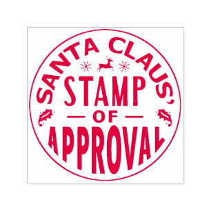 Tampon Auto-encreur Timbre du père noël de Noël de l'approbation v3