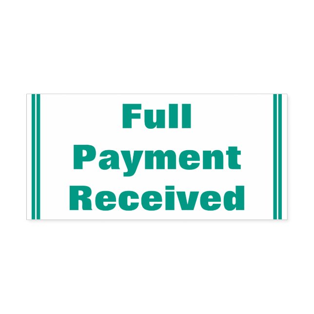Tampon Auto-encreur Timbre en caoutchouc de base "Paiement intégral re (Design)