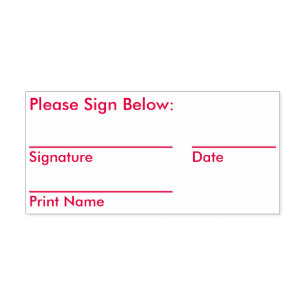 Tampon Auto-encreur Timbre en caoutchouc de la demande de signature à 